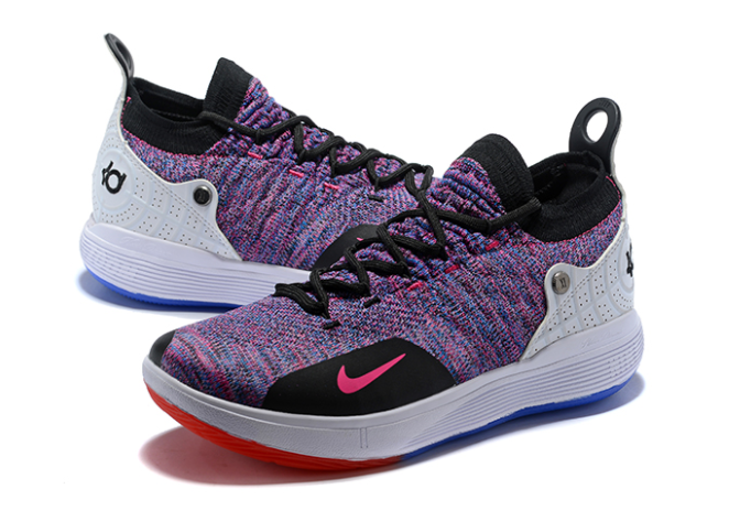 Nike KD 11 Black White-Multicolor Shoes - Click Image to Close